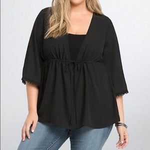 Torrid Babydoll Top in Black